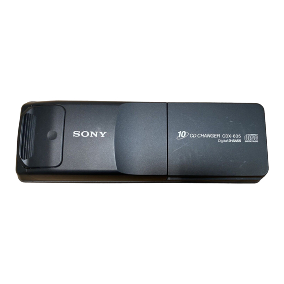Sony cdx 605 Handbücher