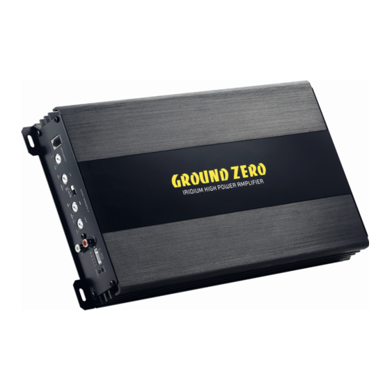 Ground Zero IRIDIUM GZIA 1.600HPX-II Anleitung