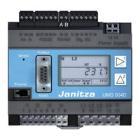 janitza UMG 604D Betriebsanleitung