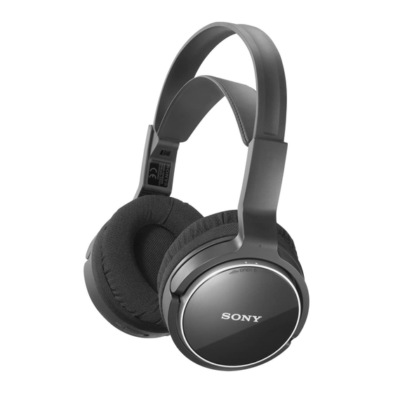 Sony MDR-RF810RK Handbücher