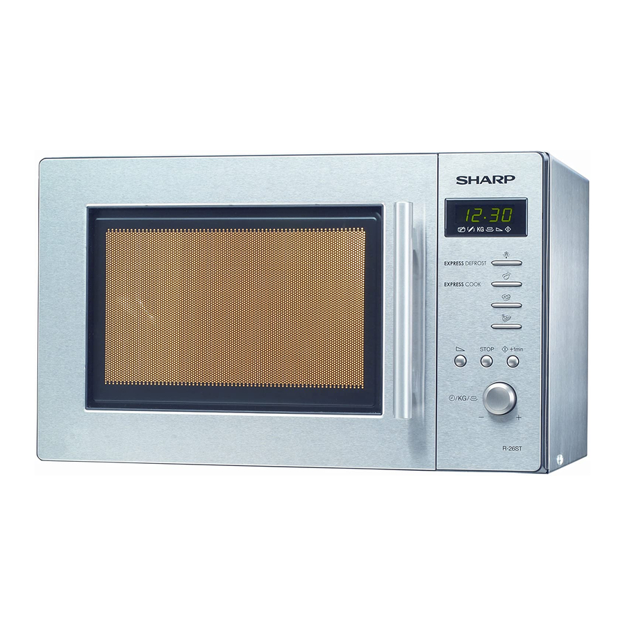 Sharp R-26ST Bedienungsanleitung Mit Kochbuch