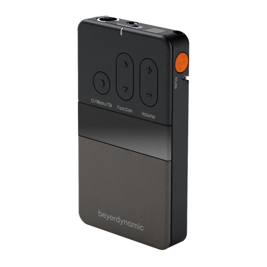 Beyerdynamic UNITE TP Schnellstartanleitung