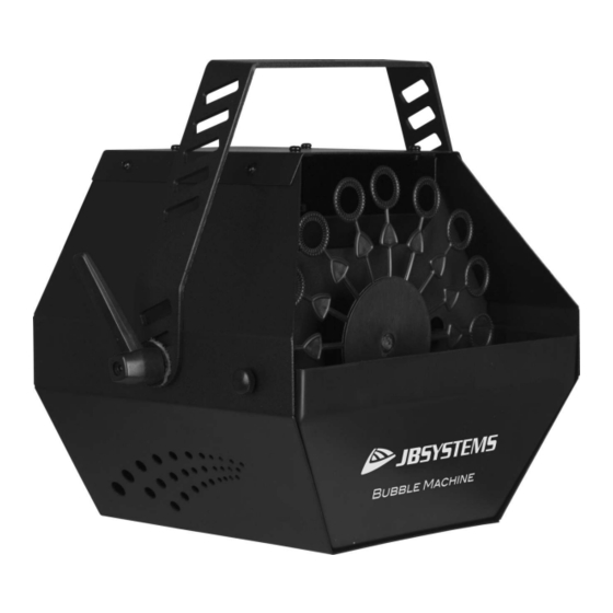 JB Systems Bubble Machine Bedienungsanleitung