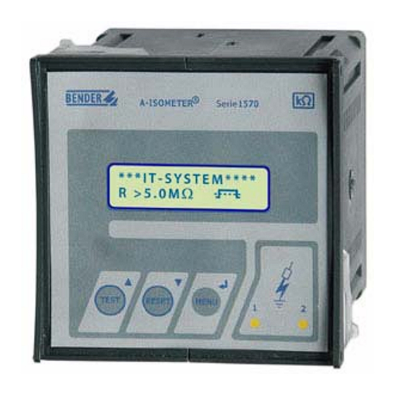 Bender A-ISOMETER IR1575PG1 Bedienungshandbuch