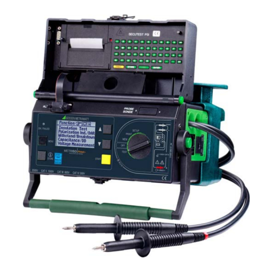 Gossen MetraWatt METRISO PRIME+ Bedienungsanleitung