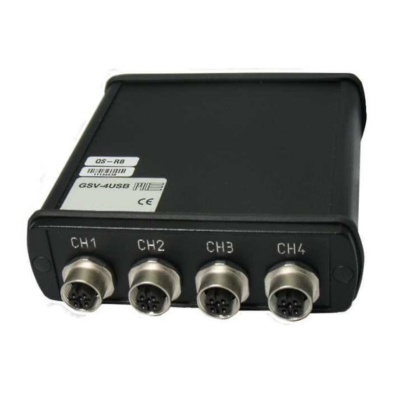 ME-Messysteme GSV-4USB serie Handbuch