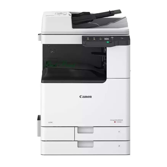 Canon imageRUNNER C3226i Erste Schritte