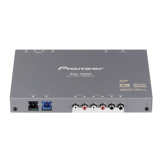 Pioneer DEQ-P6600 Bedienungsanleitung