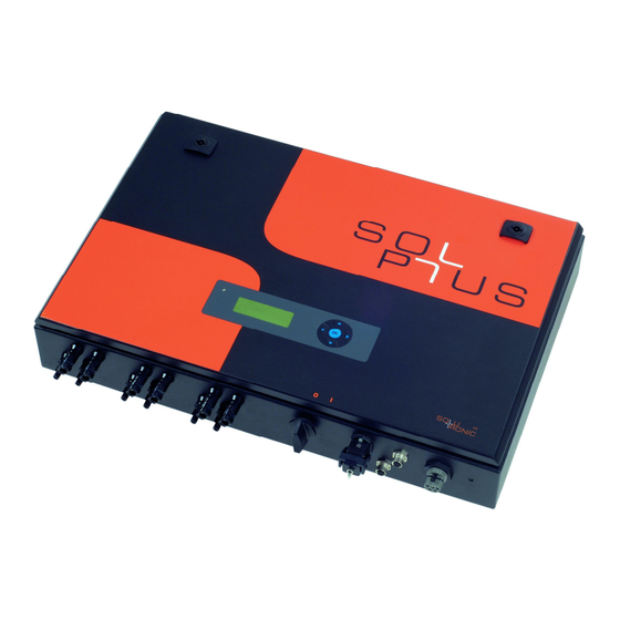 Solutronic SOLPLUS 80 Installationshandbuch