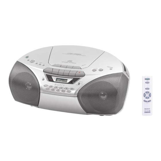 Sony CFD-S250 Bedienungsanleitung