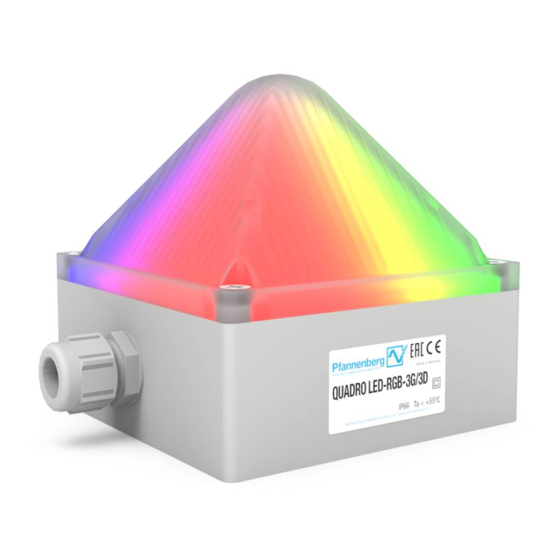 Pfannenberg Quadro LED-RGB-3G Sicherheitshinweise / Kurzanleitung