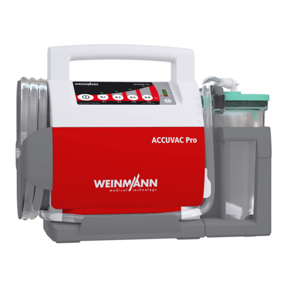 Weinmann ACCUVAC Pro Gebrauchsanweisung