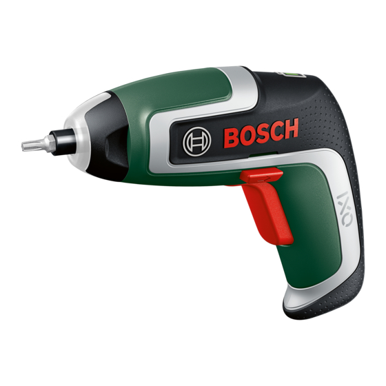 Bosch IXO Bedienungsanleitung