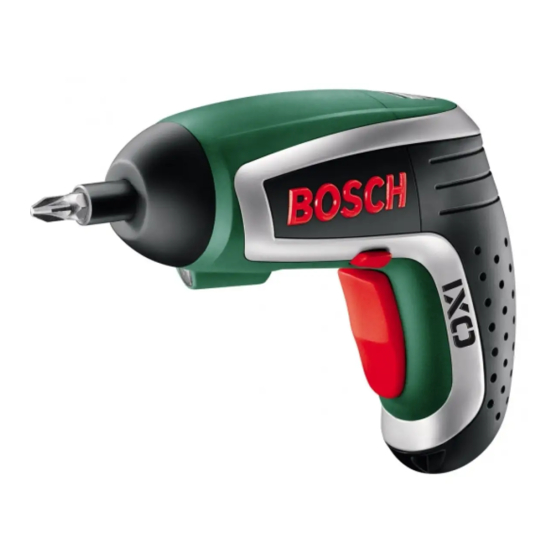 Bosch IXO Betriebsanleitung