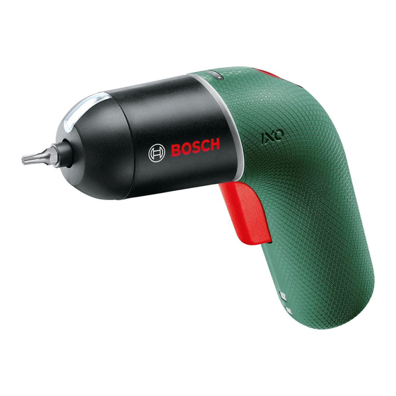 Bosch IXO Originalbetriebsanleitung