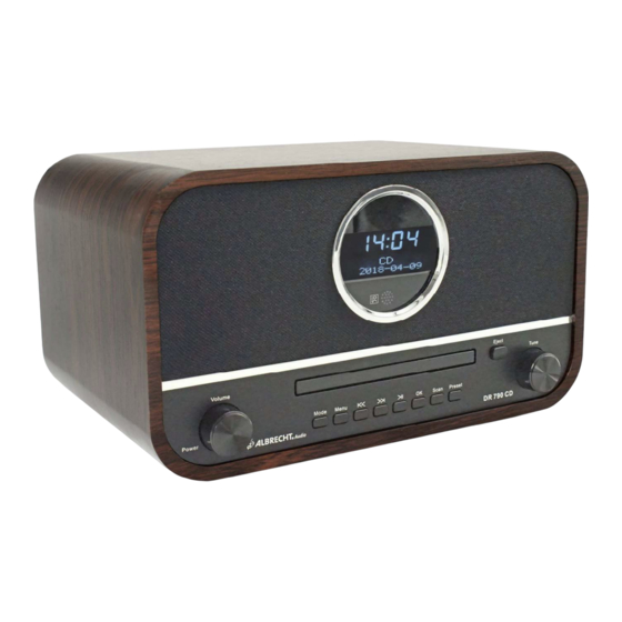 Albrecht Audio DR 790 CD Bedienungsanleitung