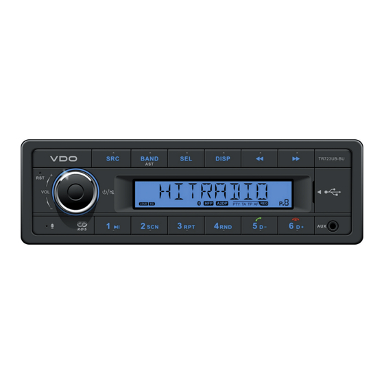 VDO TR723UB-BU Bedienungsanleitung