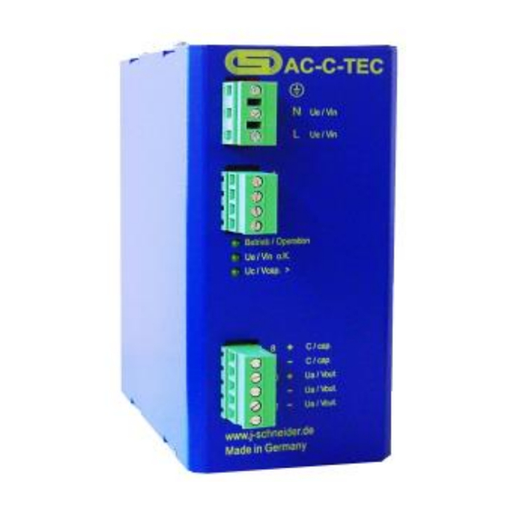 J. Schneider AC C-TEC 2403 Gebrauchsanleitung