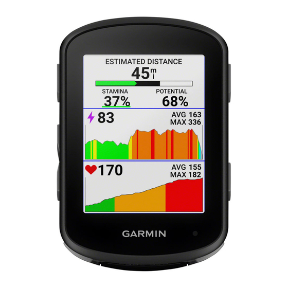 Garmin Edge Bedienungsanleitung