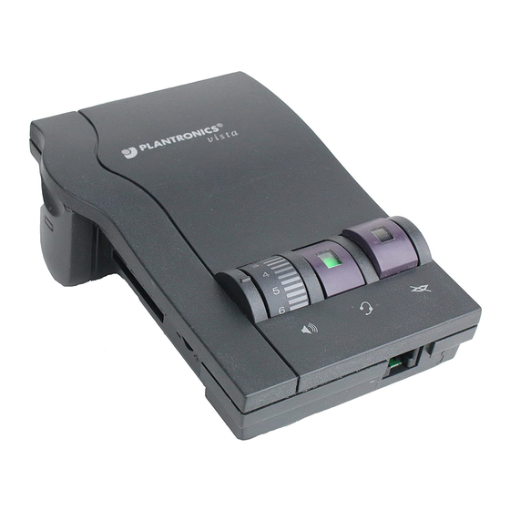 Plantronics VISTA M12 Benutzerhinweise