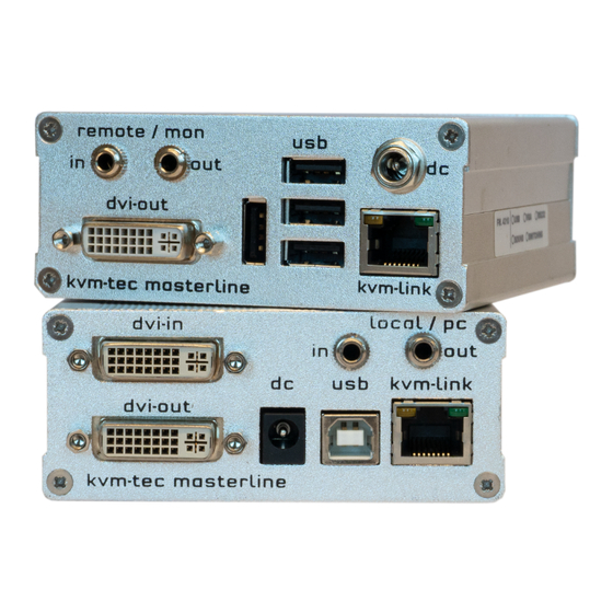 KVM tec Masterline MVX Benutzerhandbuch
