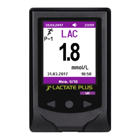 nova biomedical LACTATE PLUS Bedienungsanleitung