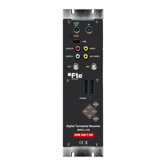 FTE Maximal DVB 300 T HD Benutzerhandbuch