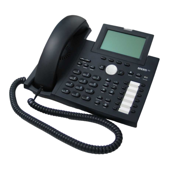 Snom 370 Kurzanleitung
