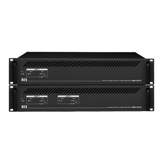 RCS AUDIO-SYSTEMS DBA-Serie Bedienungsanleitung