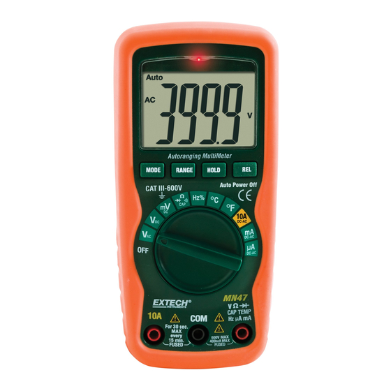 Extech Instruments MN47 Benutzerhandbuch