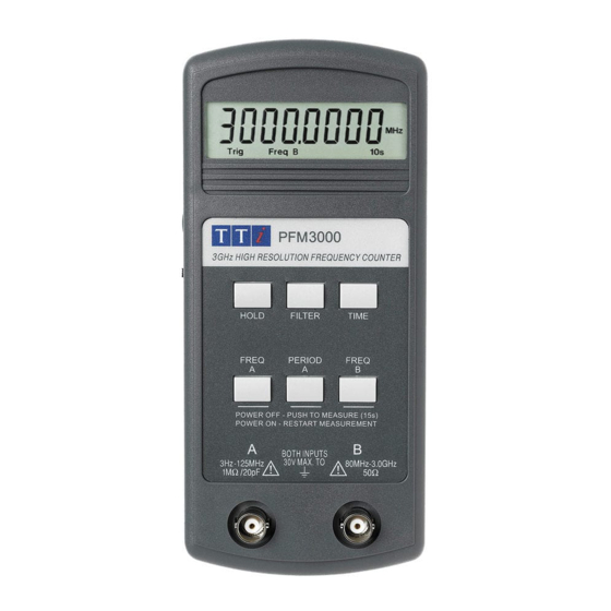TTI PFM3000 Bedienungsanleitung
