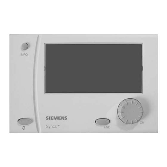 Siemens Synco 700 RMB795 Bedienungsanleitung