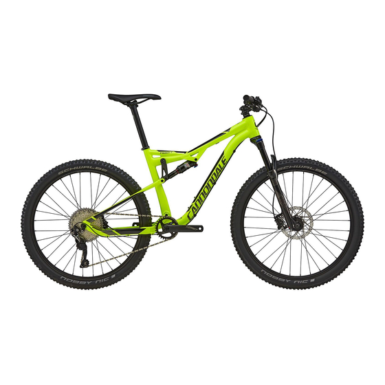 Cannondale Habit Ergänzung Zum Benutzerhandbuch