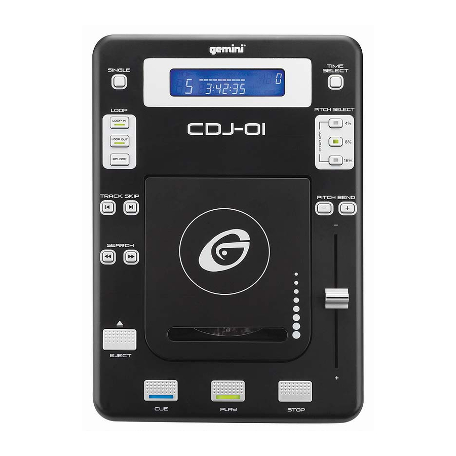 Gemini CDJ-01 Handbücher