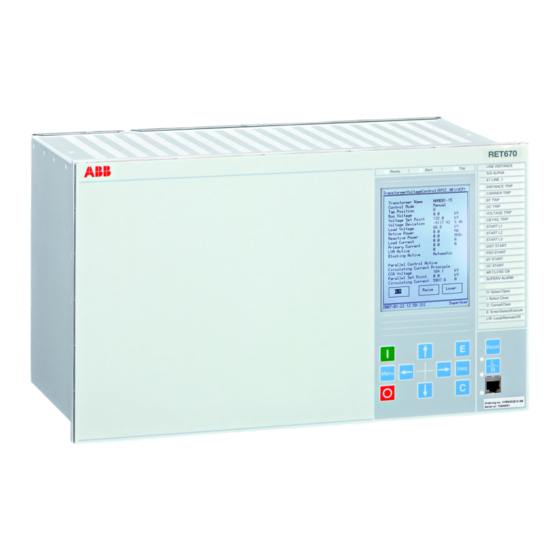 ABB RET 670 Benutzerhandbuch