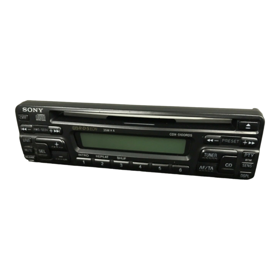 Sony CDX-4100RDS Bedienungsanleitung