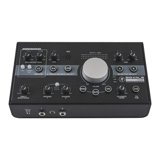 Mackie Big Knob Bedienungshandbuch