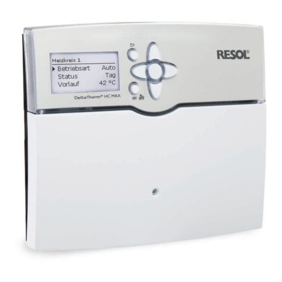 Resol DeltaTherm HC MAX Handbuch