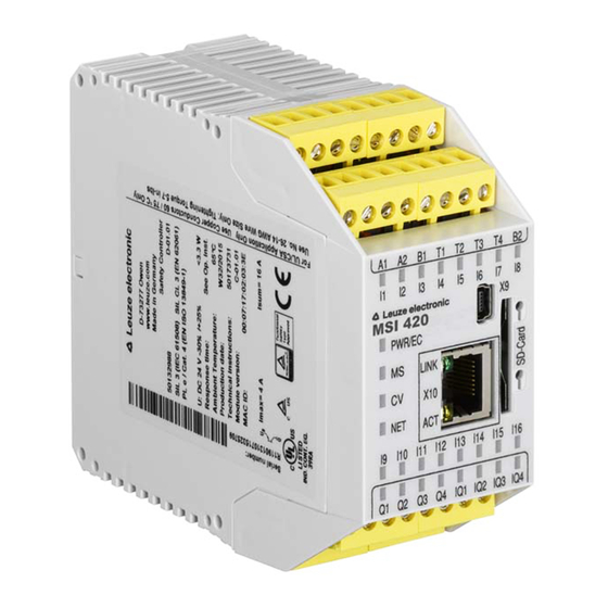 Leuze electronic MSI 400 Betriebsanleitung