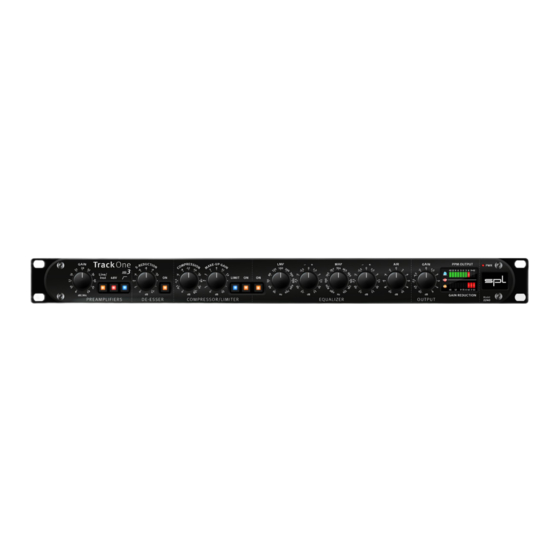 SPL Track One Mk3 Bedienungsanleitung