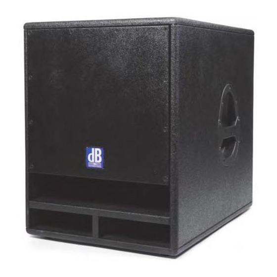 dB Technologies SUB 05 Bedienungsanleitung