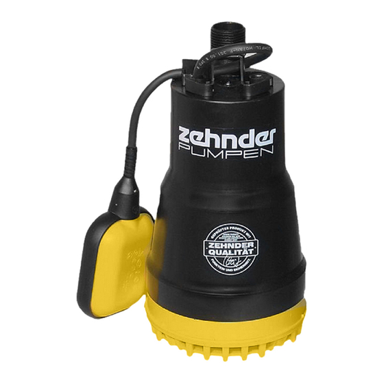 Zehnder Pumpen ZM 280 Handbücher