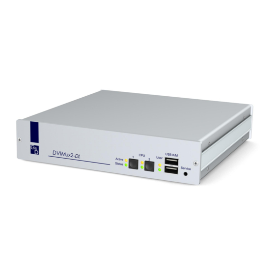 Guntermann & Drunck DVIMUX4-DL-PS/2 Installationsanleitung
