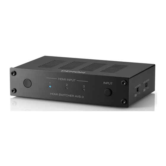 Denon AVS-3 Bedienungsanleitung