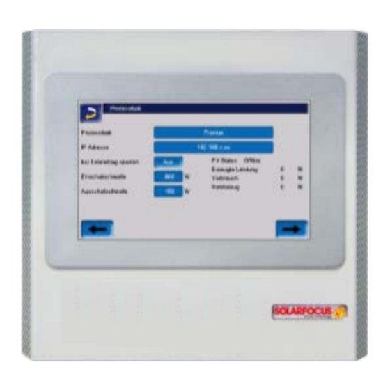 SOLARFOCUS ecomanager-touch Bedienungsanleitung