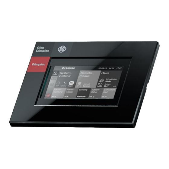 Dimplex WPM Touch Bedienungsanweisung Für Den Benutzer Und Fachmann