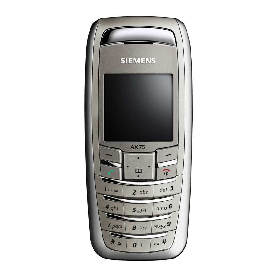 Siemens AX75 Benutzerhandbuch