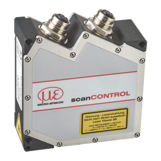 MICRO-EPSILON scanCONTROL 2610 Montageanleitung