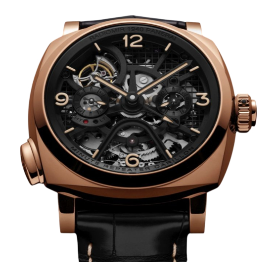 Panerai Radiomir 1940 Minute Repeater Carillon Tourbillon GMT Handbuch