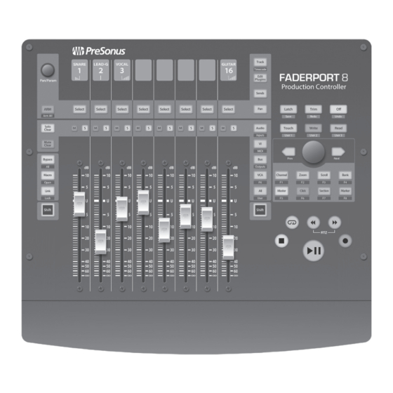 PRESONUS FaderPort 8 Kurzanleitung